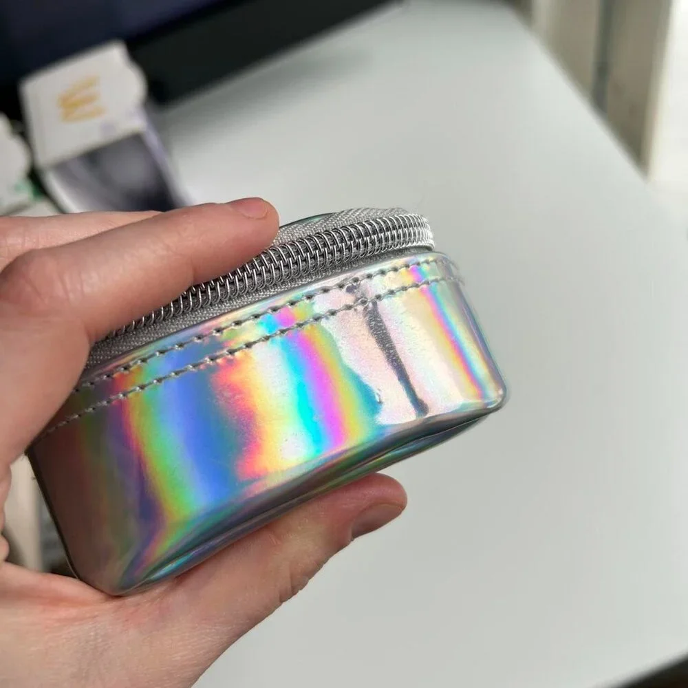 Silver Reflective Star Makeup / Pencil Case